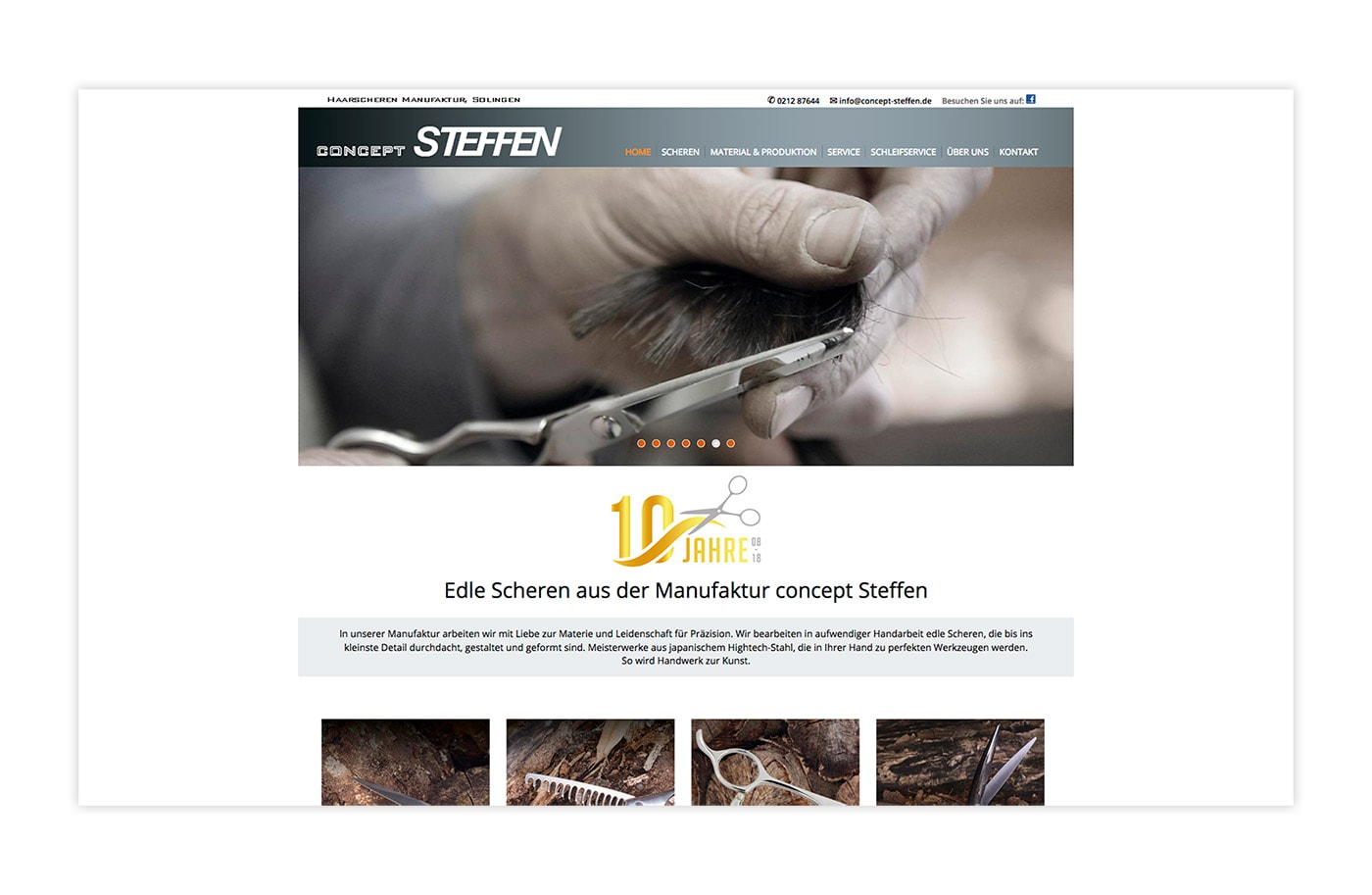 Website, Broschüre - Concept Steffen